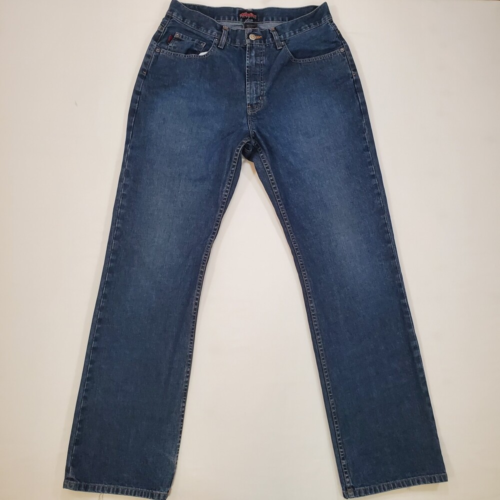 Indian Motorcycle Jeans Mens 31x34 Blue Relaxed Bootcut Heavy Denim Vintage
